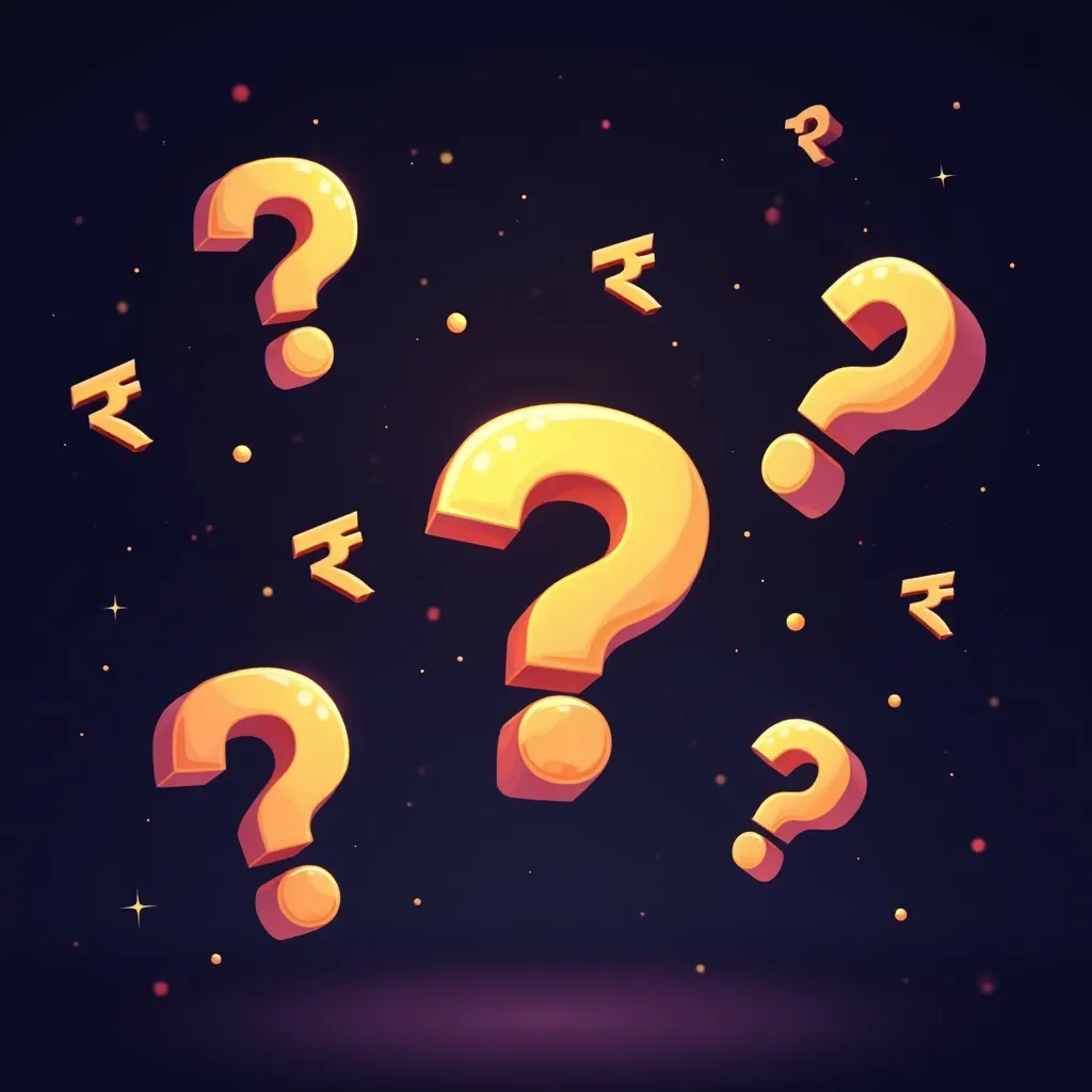 Cartoon question mark and FAQ illustration