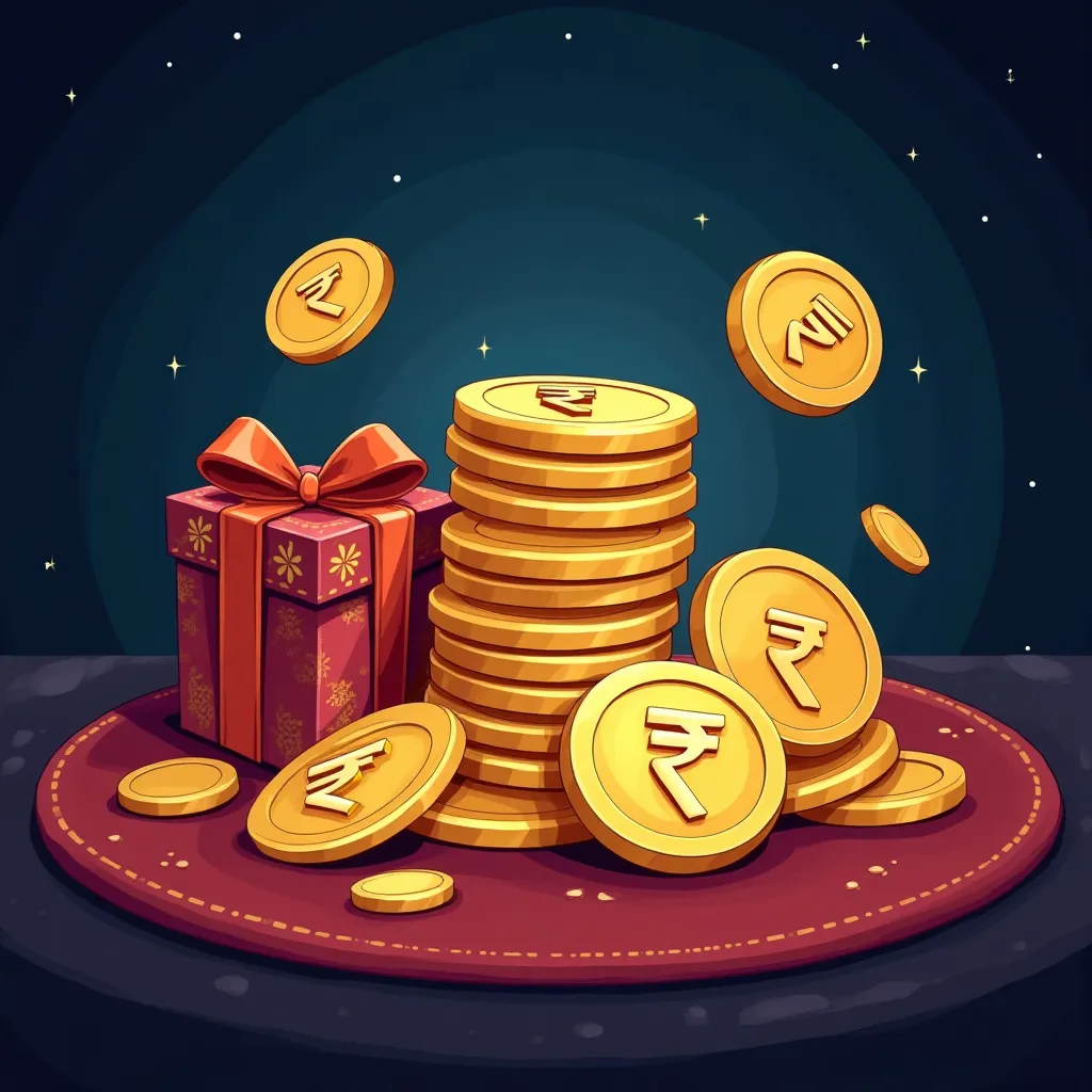 Cartoon promotional gift box illustration